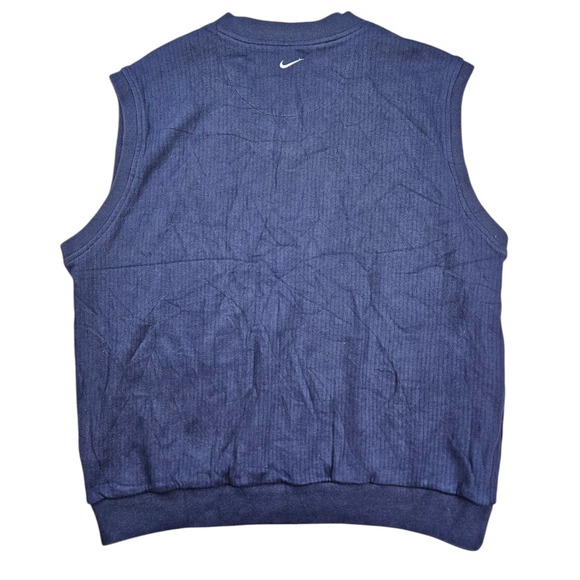 Vintage Navy Midshipmen Nike Golf Sweater Vest Mens Size XL Blue Preppy Athletic - Picture 8 of 9